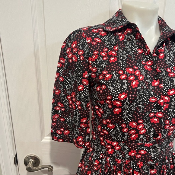 Circus floral button down cotton fit and flare dress size UK 8 NWT - Picture 5 of 11